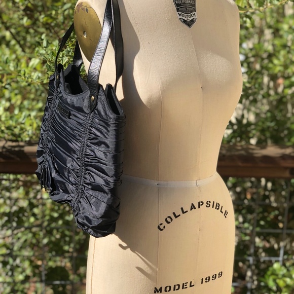 BCBG Ruched Nylon Handbag - Picture 4 of 5